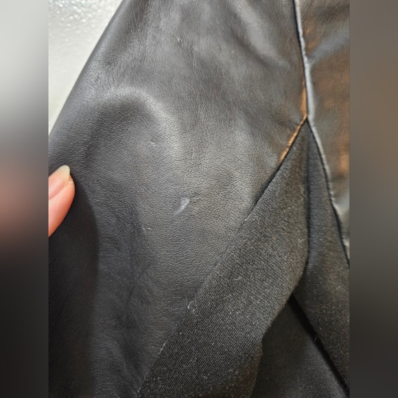 Dynamite Black Faux Leather Blazer XS - Picture 3 of 3